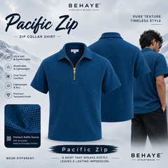 Pacific Zip - Zip Collar T-shirt