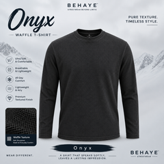 Onyx - Black Waffle Full sleeve T-shirt