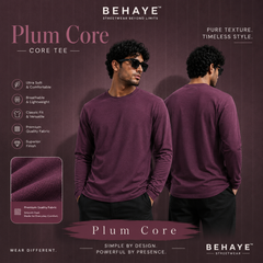Plum Core - Full sleeve textured core T-shirts
