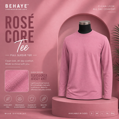 Rose Core Tee - Full Sleeve Textured T-shirts