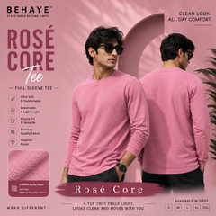 Rose Core Tee - Full Sleeve Textured T-shirts